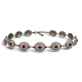 3D CHAIN HATBAND 1" CONCHO STONE PINK