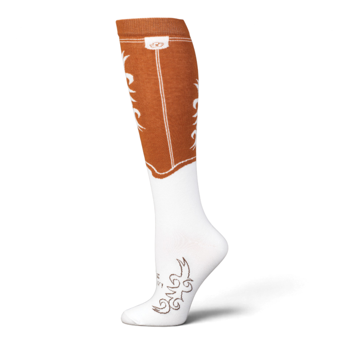 BOOT DOCTOR WOMENS SOCKS OVER THE CALF BOOT STITCH TAN