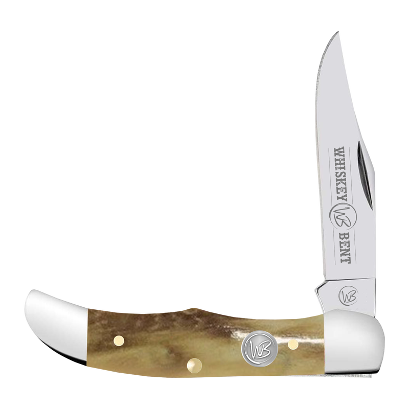 WHISKEY RANCH BURNT BONE MINI HUNTER KNIVES