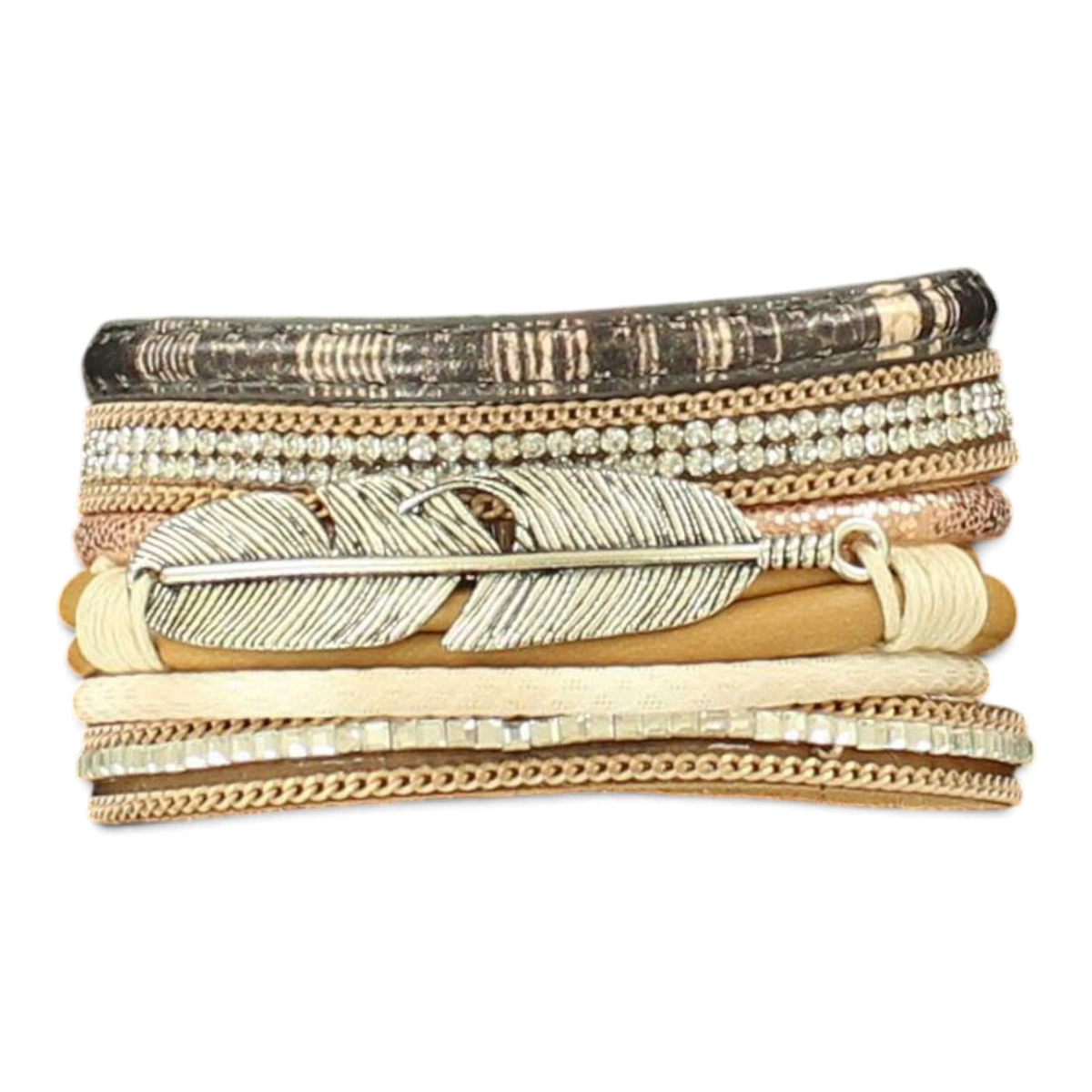 BLAZIN ROXX BRACELET MAGNETIC CLASP FEATHER