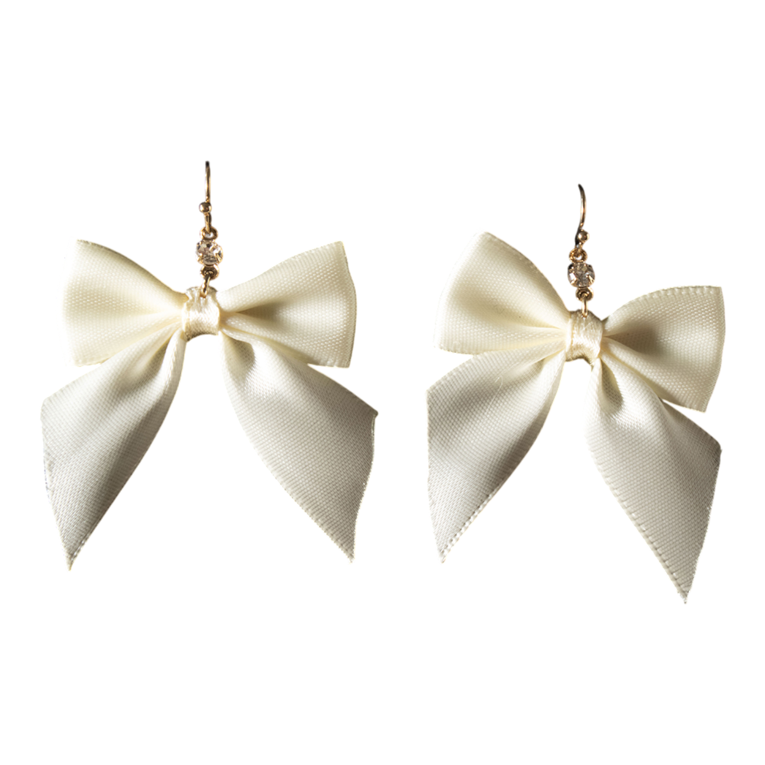 BLAZIN ROXX LADIES EARRINGS RIBBON WHITE