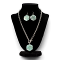 BLAZIN ROXX NECKLACE AND EARRING SET TURQUOISE STONE