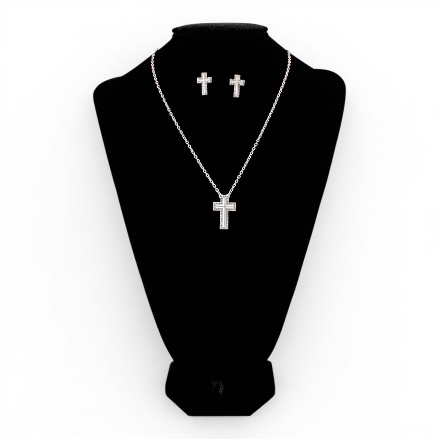 BLAZIN ROXX NECKLACE AND EARRINGS SET CROSS