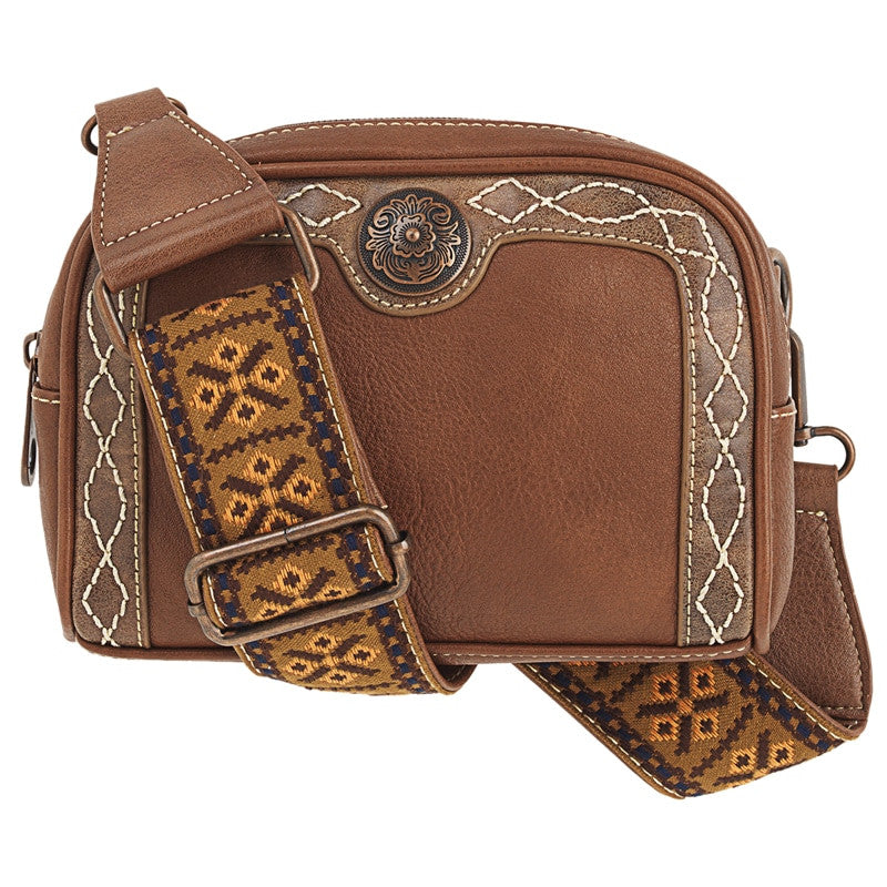NOCONA LADIES IVY COLLECTION BELT CROSSBODY BAG TAN