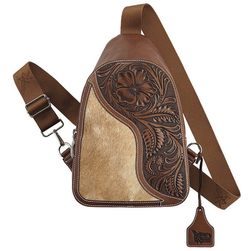 ANGEL RANCH BEA STYLE SLING BAG BROWN