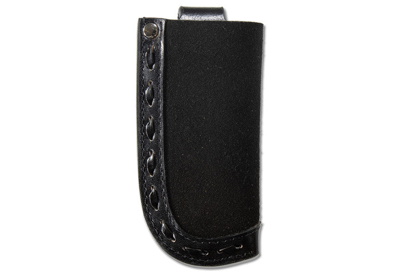 3D KNIFE SHEATH VERTICAL ROUGHOUT BUCK LACE BLACK