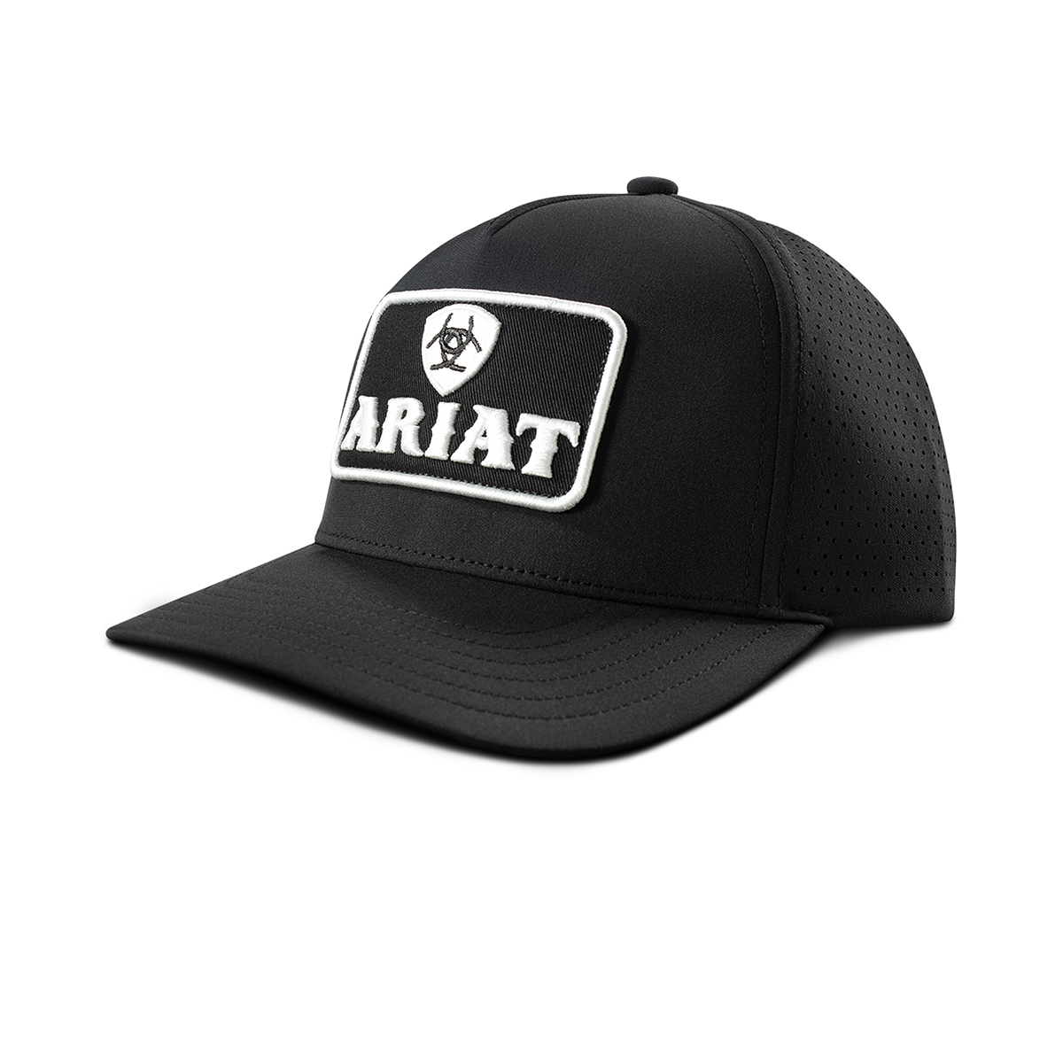 ARIAT MENS CAP SNAP BACK 3D EMBROIDERED PATCH BLACK