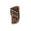 3D LEATHER KNIFE SHEATH ROUGHOUT BUCK LACING BROWN