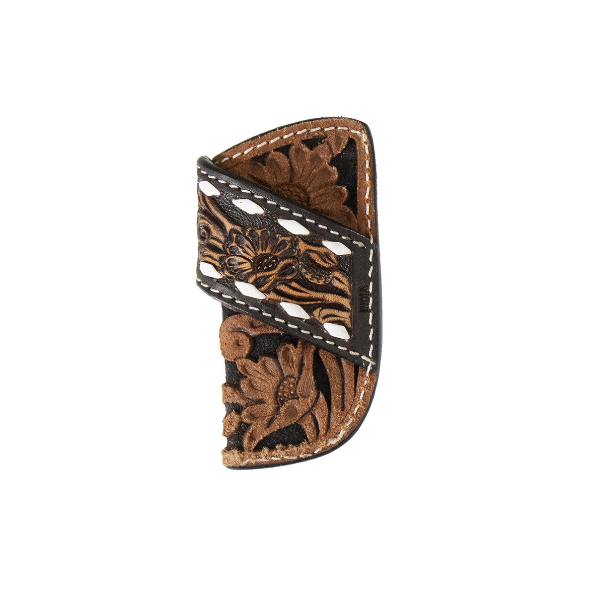 3D LEATHER KNIFE SHEATH ROUGHOUT BUCK LACING BROWN
