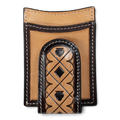 3D MENS CARD CASE MONEY CLIP WALLET CARD SUITS BROWN