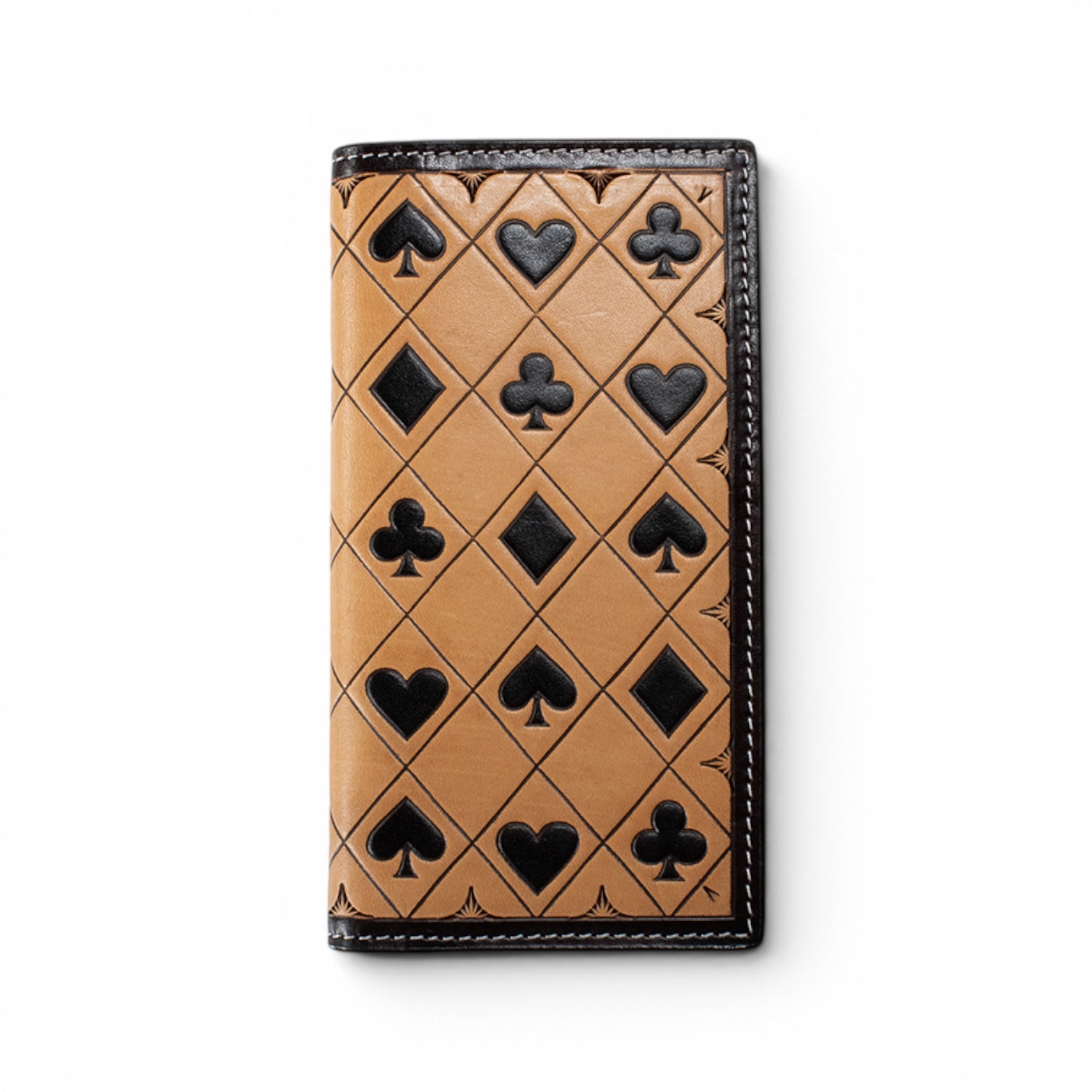3D MENS RODEO WALLET CARD SUITS BROWN