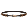 3D HATBAND 3/4-1/2 SCROLLING EMBOSSED BROWN