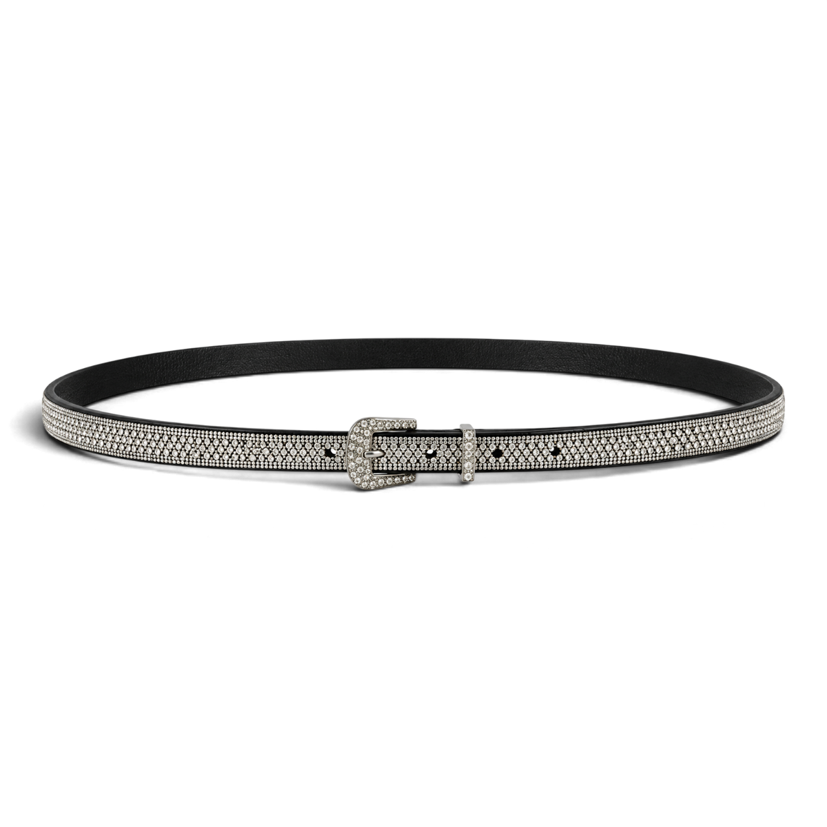 All-Over Silver Rhinestone Hatband