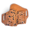 Floral Scroll Tooled Leather OWB Gun Holster