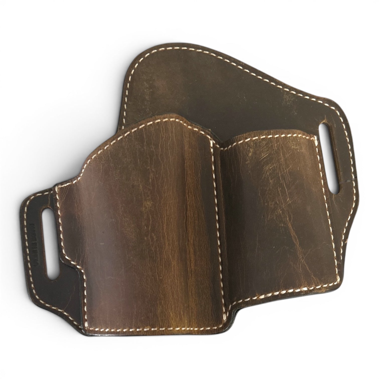 Brown Distressed Leather OWB Gun Holster