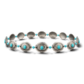 3D CHAIN HATBAND 1" CONCHO STONE TURQUOISE