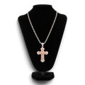 SLVR & COPPER CROSS W/ ENGRAVE