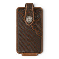 Ariat Basket Weave Floral Scroll Leather Phone Case A0604208