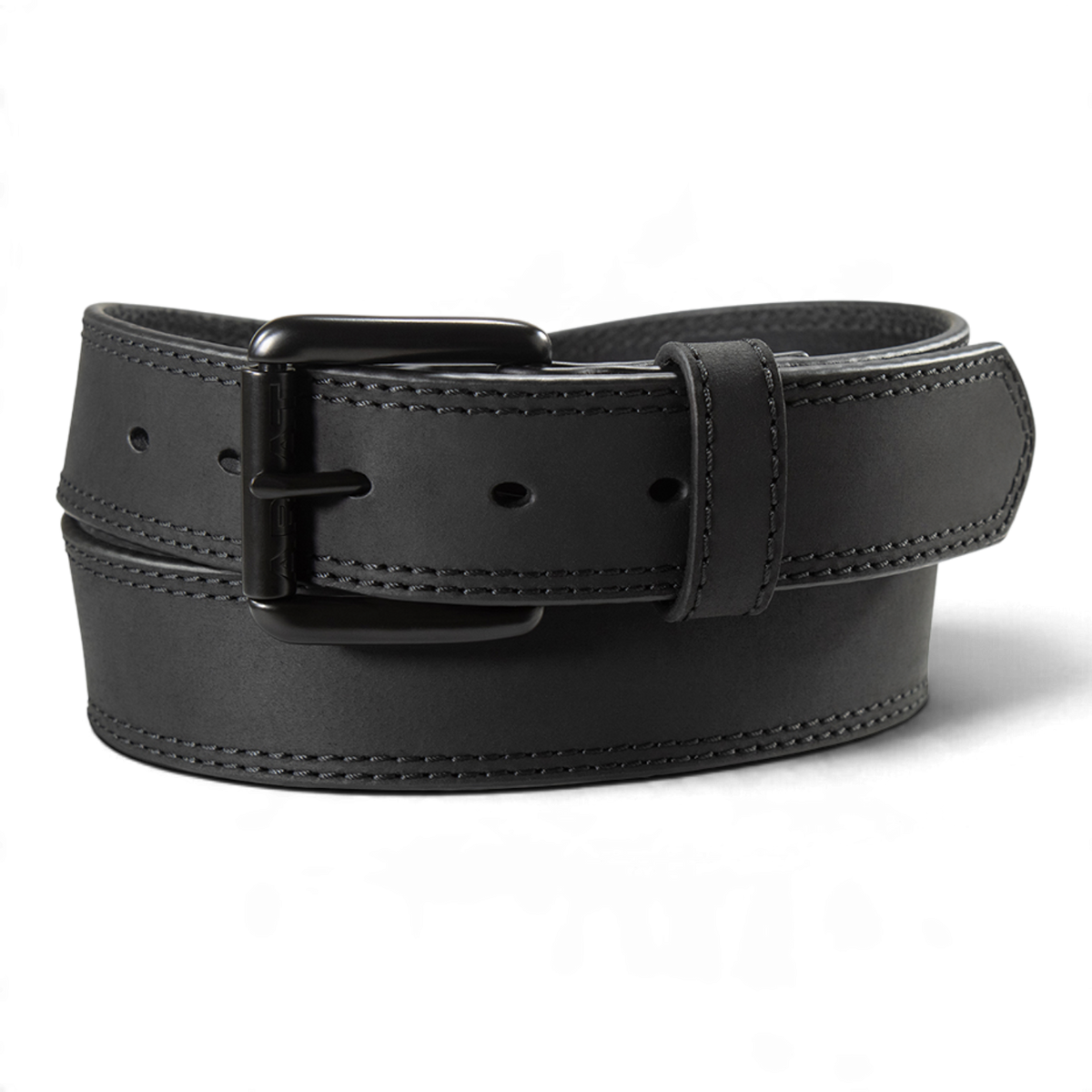 ARIAT MENS WORK BELT 1 1/2" SINGLE PLY LEATHER BLACK