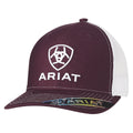 ARIAT R112 SNAPBACK WHITE EMBROIDERY BURGUNDY