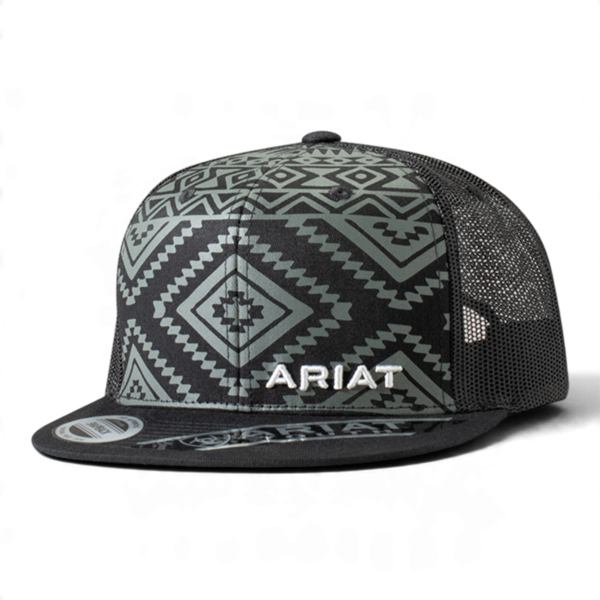 ARIAT YOUTH FLAT BILL AZTEC PATTERN BK
