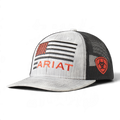 ARIAT YOUTH AMERICAN FLAG EMBROIDERED GY/WH
