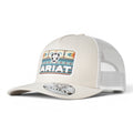 ARIAT MENS CAP RECTANGLE SOUTHWESTERN PATCH BEIGE