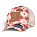 ARIAT GIRLS PONYFLO CAP AZTEC PRINT LOGO PINK