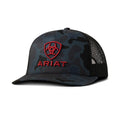 ARIAT MENS CAP R112 SNAPBACK CAMO 3D EMBROIDERED LOGO NAVY