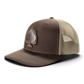 ARIAT MENS CAP SNAP BACK SPADE PATCH BROWN