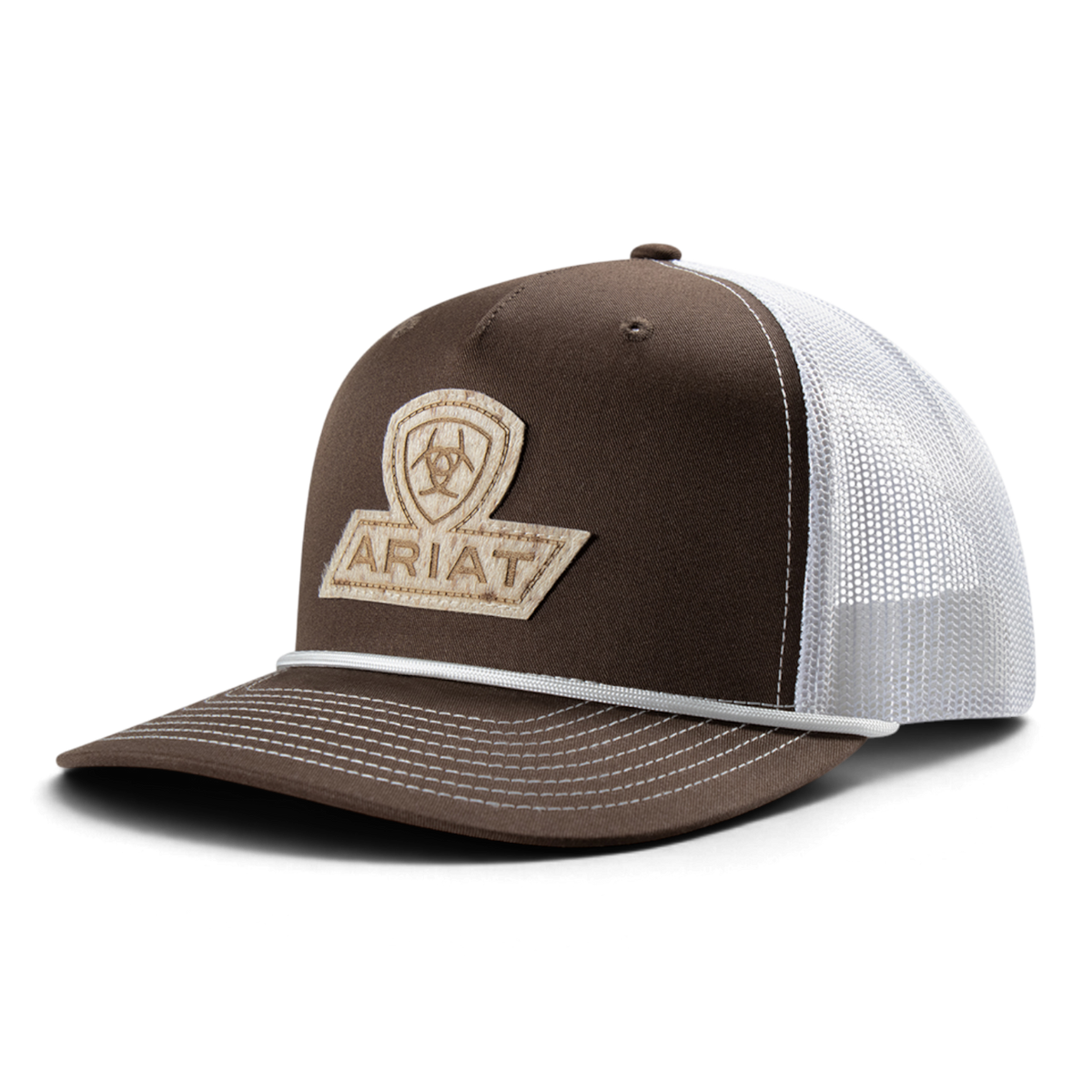 ARIAT MENS RICHARDSON 112 CAP SNAP BACK CAL HAIR PATCH BROWN