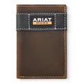 ARIAT WORK WALLET TRIFOLD BROWN