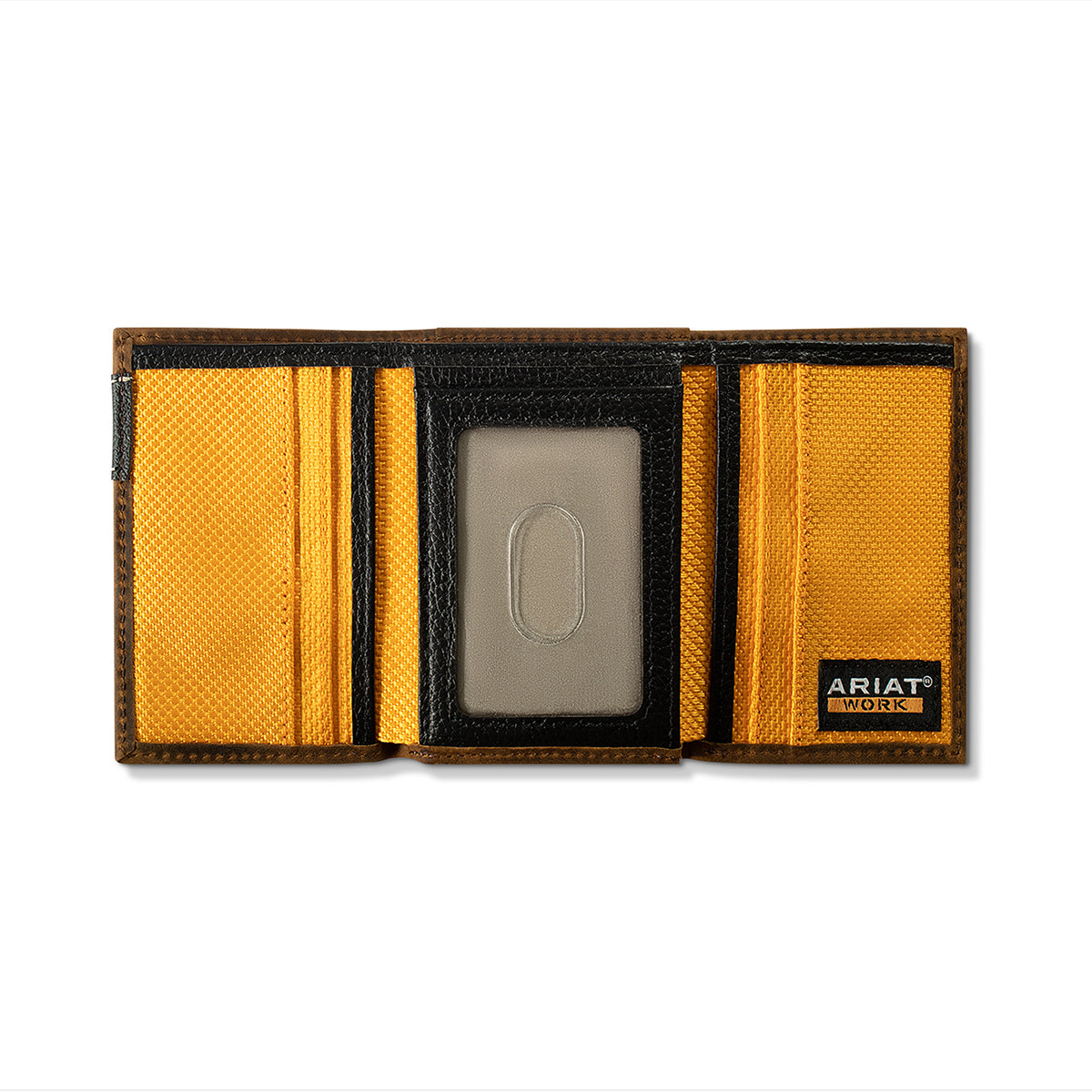 ARIAT WORK WALLET TRIFOLD BROWN