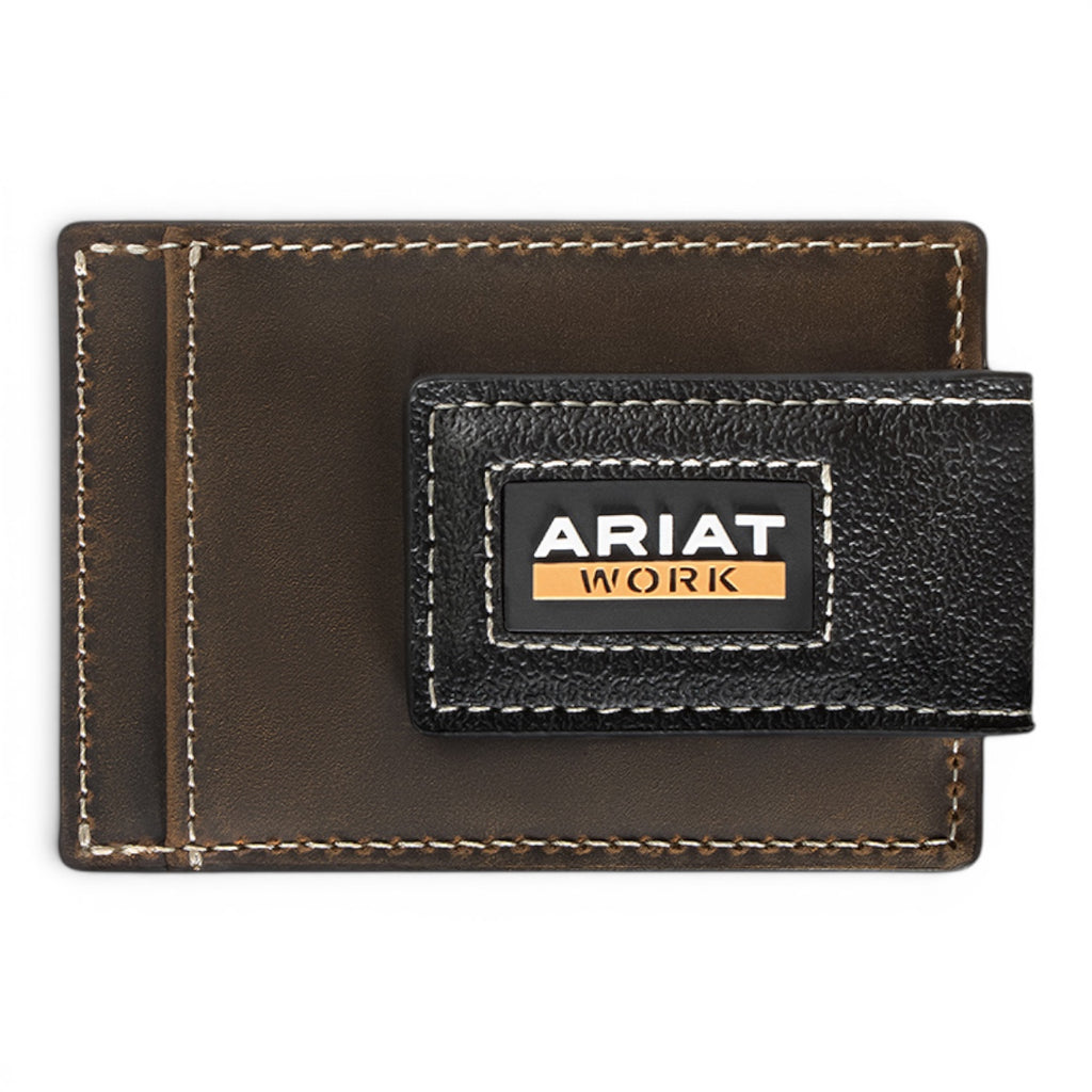 ARIAT WORK WALLET CARD CASE BROWN