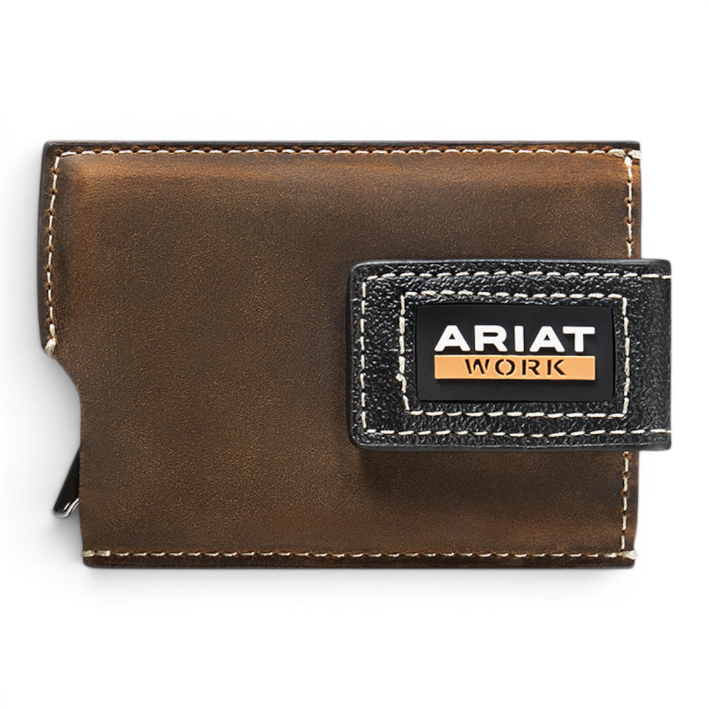 ARIAT WORK WALLET UTILITY MAGNETIC CLIP BROWN