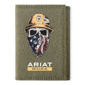Ariat Work Men's Trifold Wallet – Born 4 This USA Dark Green