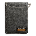 ARIAT WORK WALLET BIFOLD MONEY CLIP GREY