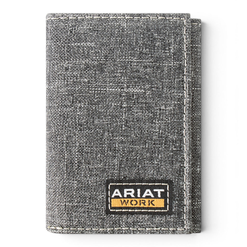 ARIAT WORK WALLET TRIFOLD GREY
