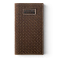 ARIAT WORK MENS RODEO STYLE WALLET DIAMOND PLATE EMBOSSED MEDIUM BROWN