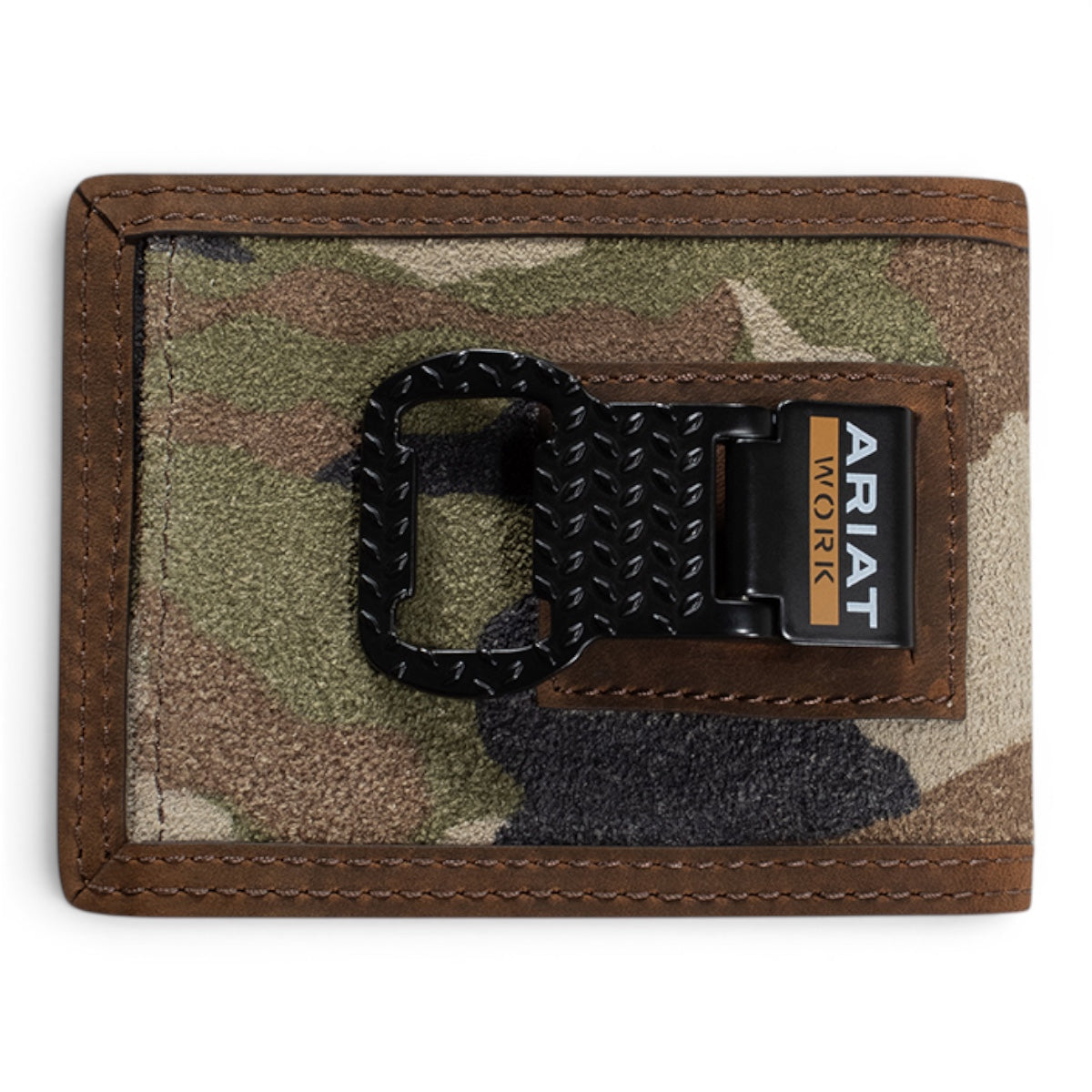 ARIAT WORK BIFOLD MONEY CLIP CAMO INLAY MULTI COLOR