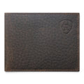 ARIAT MENS BIFOLD WALLET SHIELD LOGO BROWN