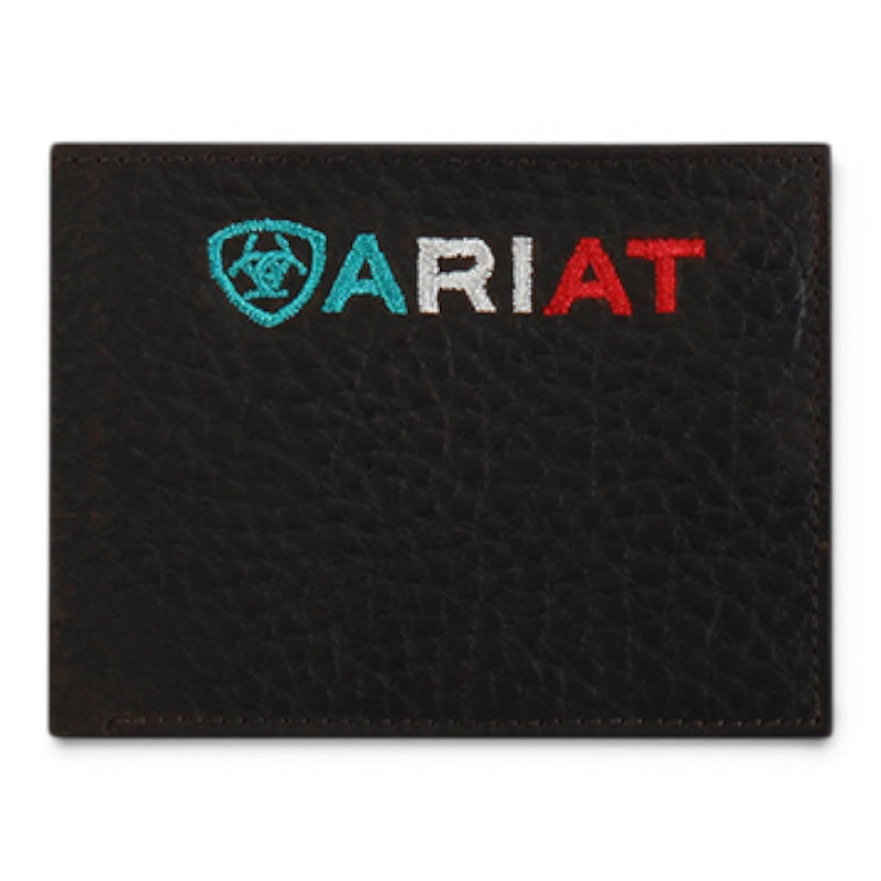 ARIAT MENS BIFOLD WALLET LOGO MEXICO BROWN ROWDY
