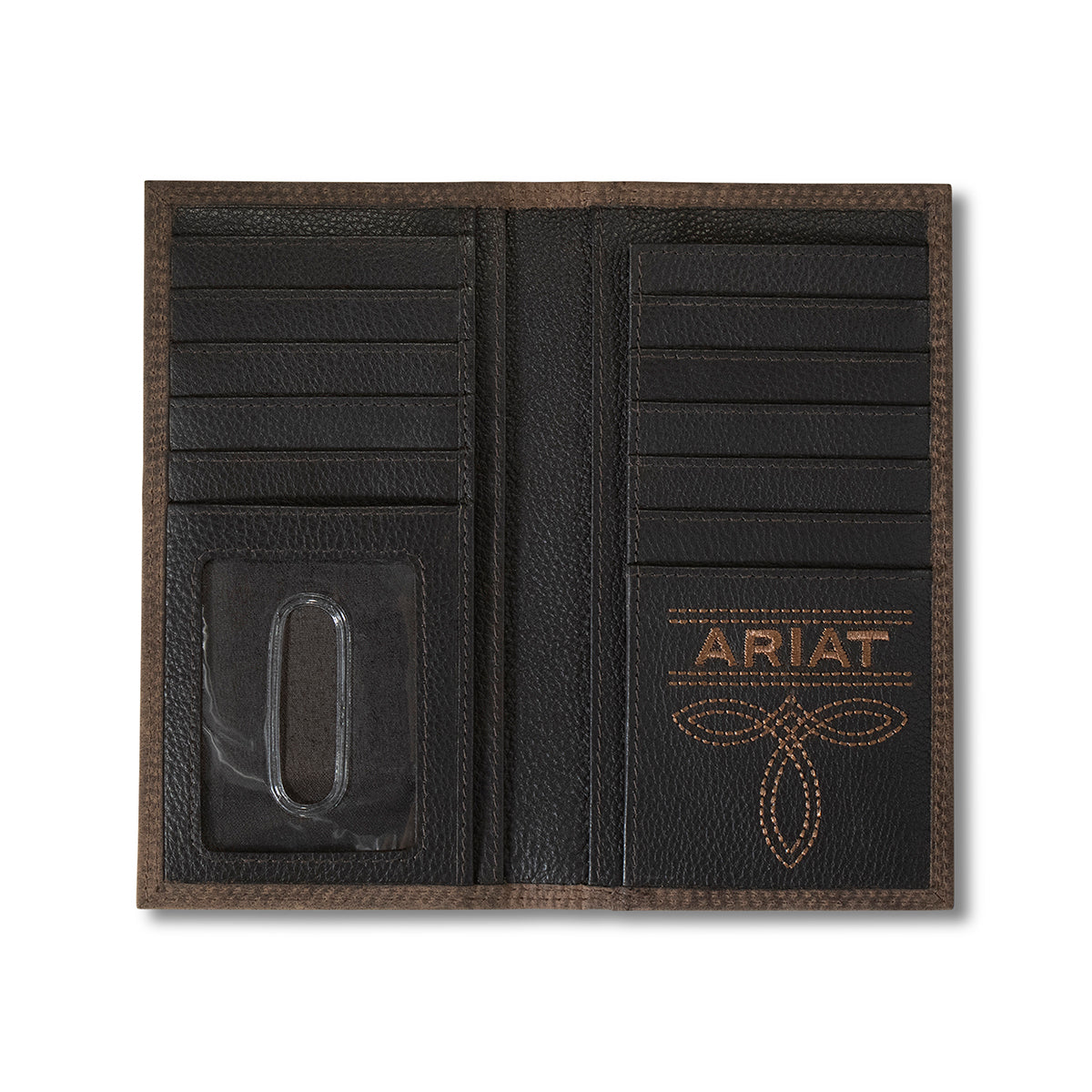 ARIAT RODEO WALLET CRAZY HORSE LEATHER BROWN