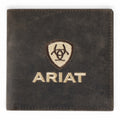 ARIAT BIFOLD WALLET CRAZY HORSE LEATHER BROWN