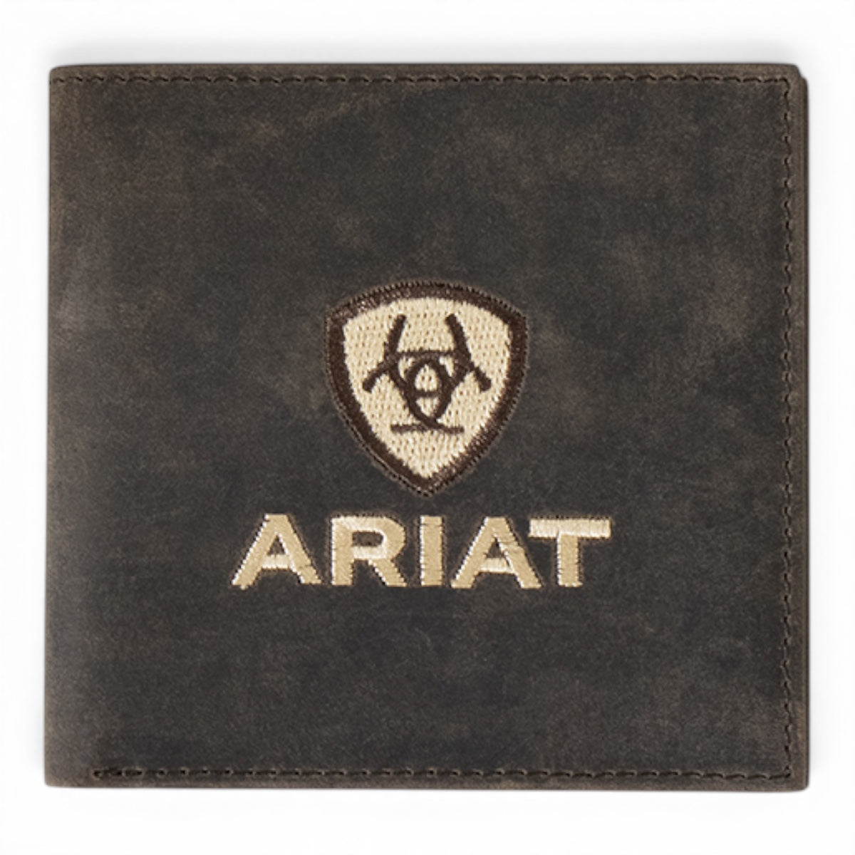 ARIAT BIFOLD WALLET CRAZY HORSE LEATHER BROWN