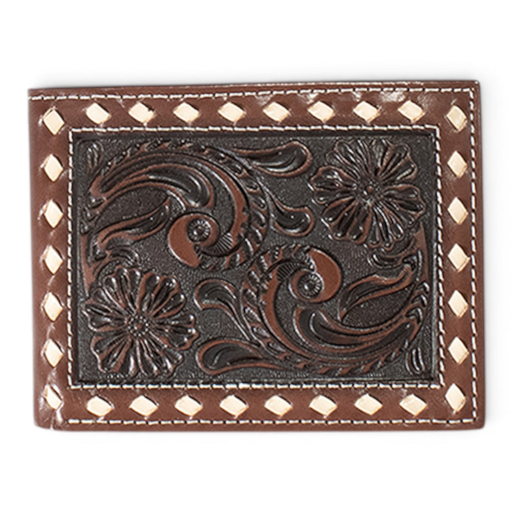 ARIAT BIFOLD FLORAL EMBBCKLCBR