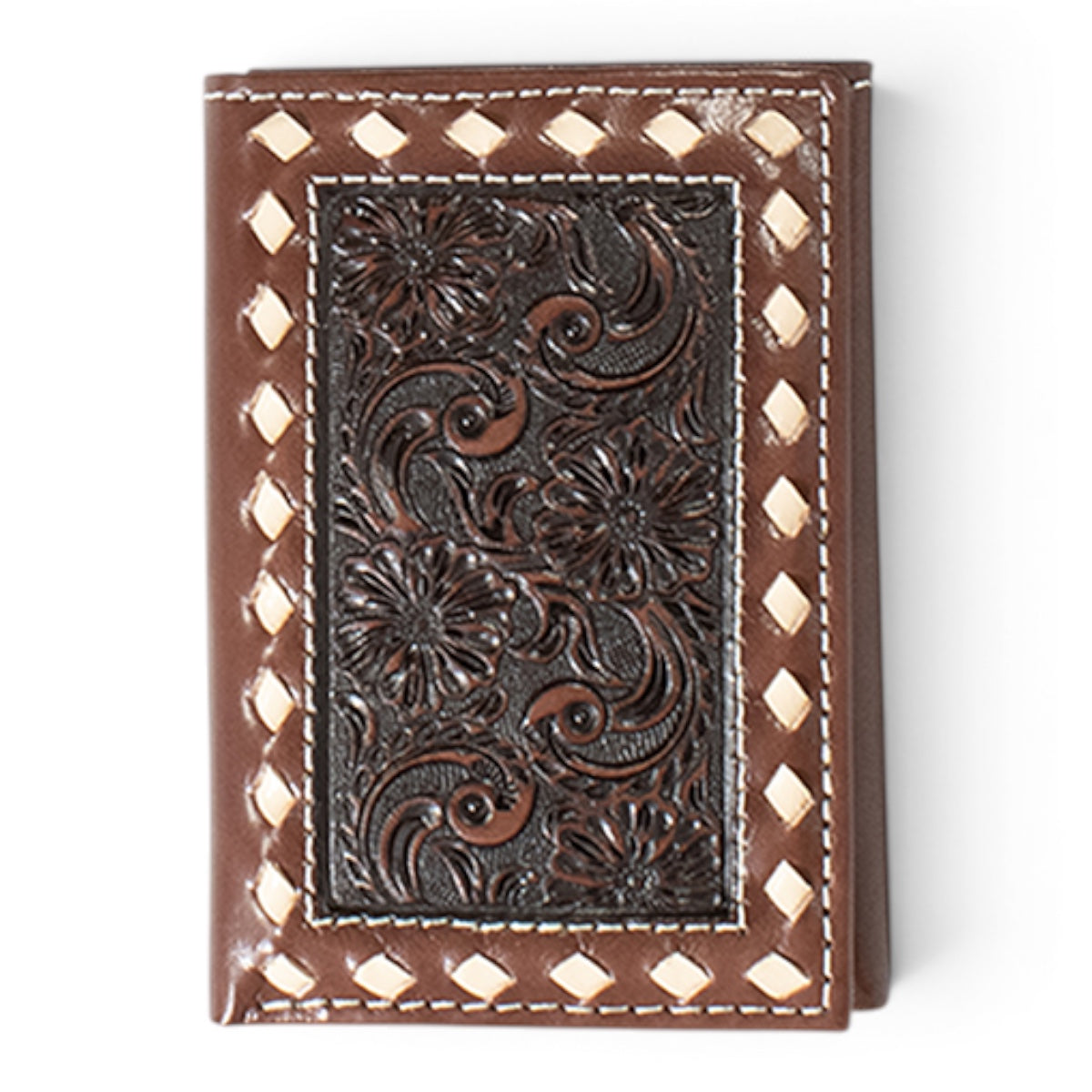 ARIAT TRIFOLD FLORAL EMBROIDERED BUCKLACE BR
