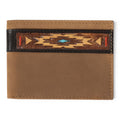 ARIAT MENS BIFOLD WALLET AZTEC INLAY TAN