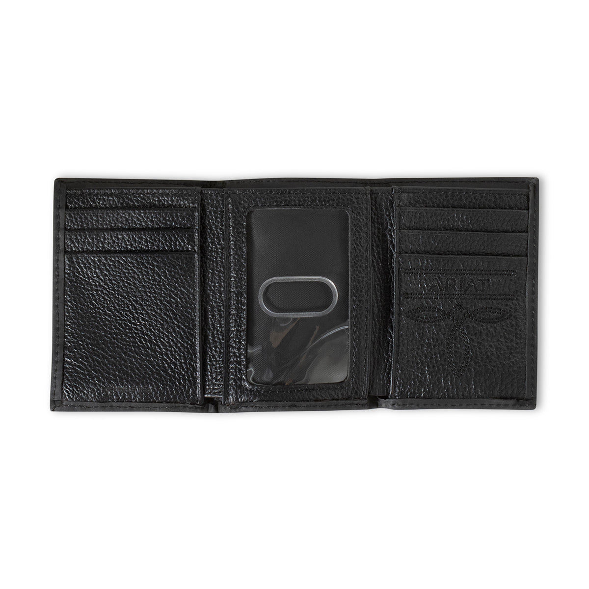 ARIAT MENS TRIFOLD WALLET DIAMOND LACING SOUTHWESTERN FABRIC BLACK