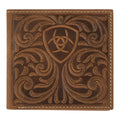 ARIAT LARGE BIFOLD SCROLLING EMBOSSED MEDIUM BROWN